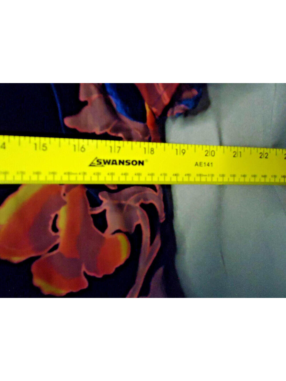 Lucky Brand Crushed Velvet Burn out Floral Cold Shoulder Blouse Med Navy Pink - Picture 6 of 9